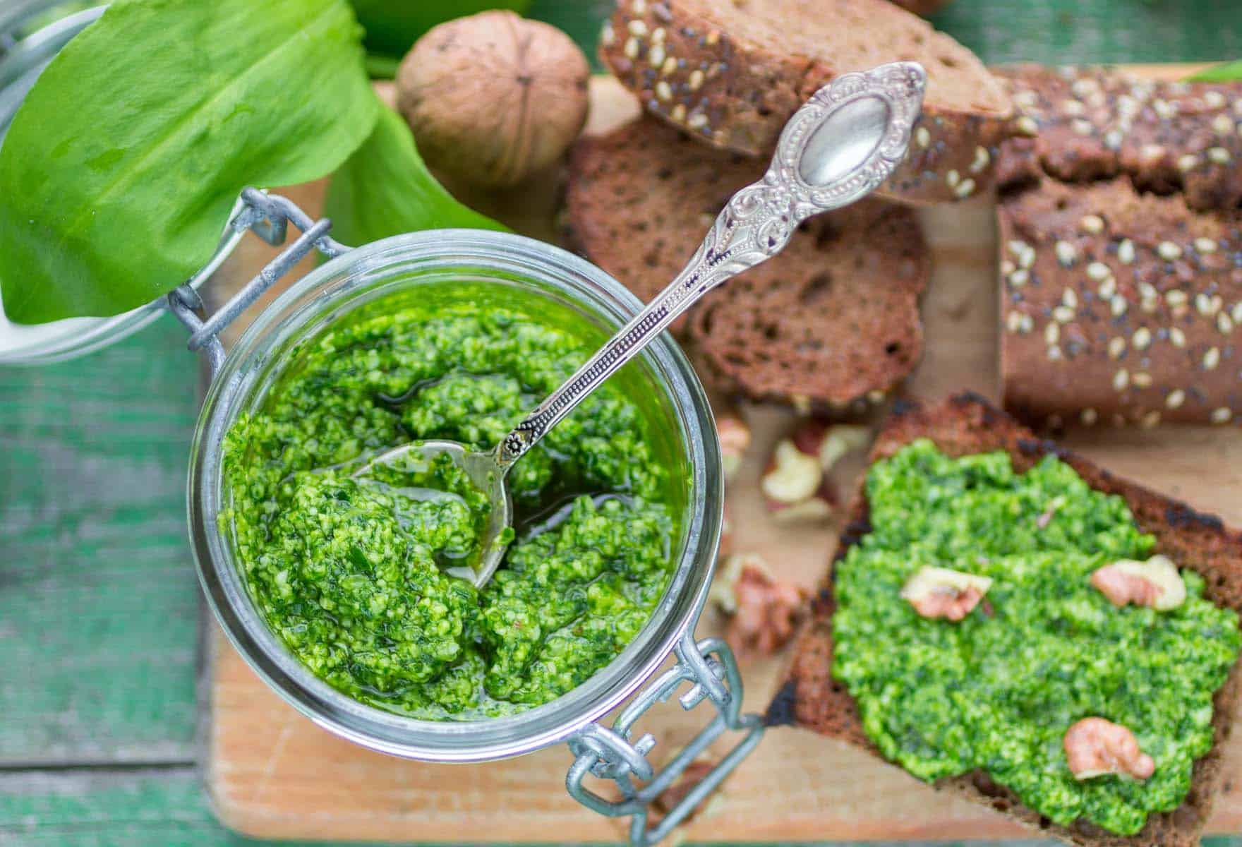 Bärlauch-Spinat-Pesto