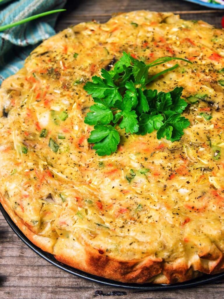 Bärwurz-Süßkartoffel-Quiche mit Ziegenkäse