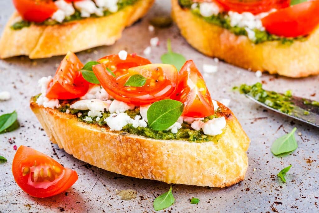 Giersch-Feta-Bruschetta